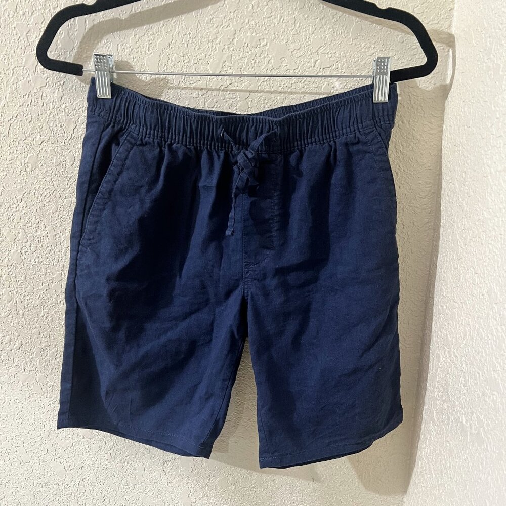 Banana Republic Navy Blue Linen 8' Easy Short Shorts Size Small EUC Lululemon